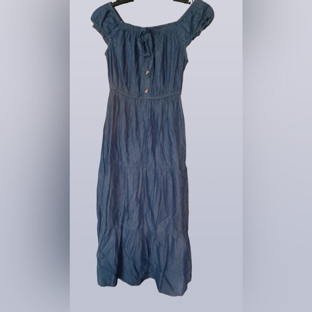 Speed Limit MPH Women’s Blue Off-Shoulder Maxi Dress NWT
